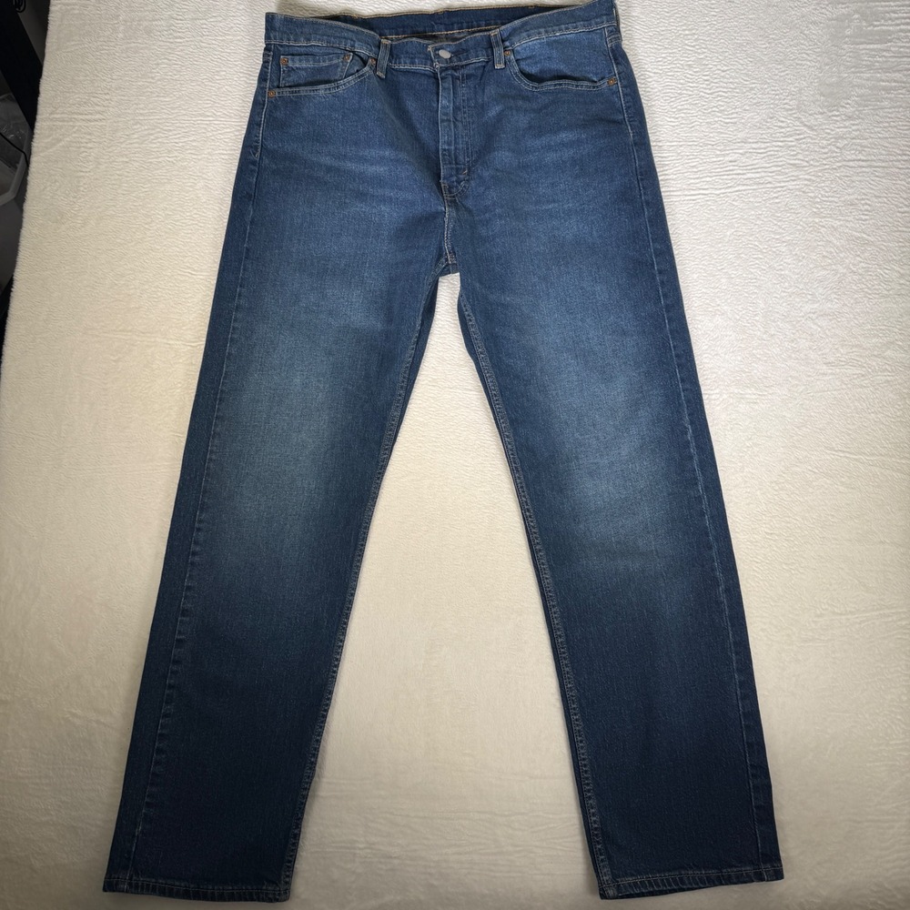 Levis 505 Regular‎ Fit Straight Leg Mens Jeans Blue Medium Wash 38x32